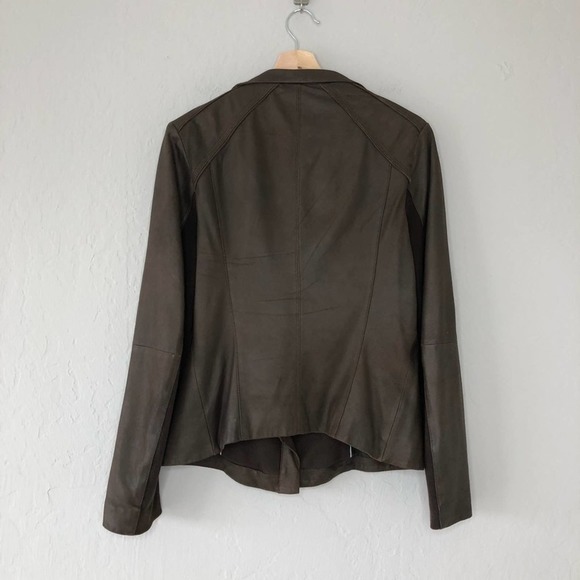 Elie Tahari Andreas Lambskin Leather Jacket - Picture 4 of 9